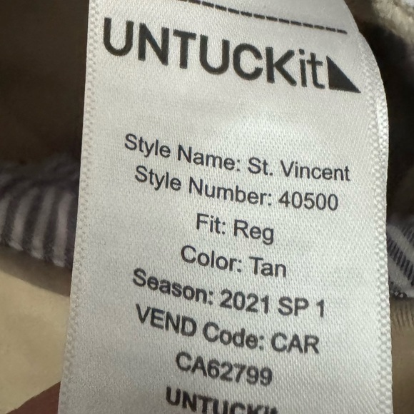 UNTUCKit Tan St. Vincent Chino Shorts Size 40 - Picture 5 of 6
